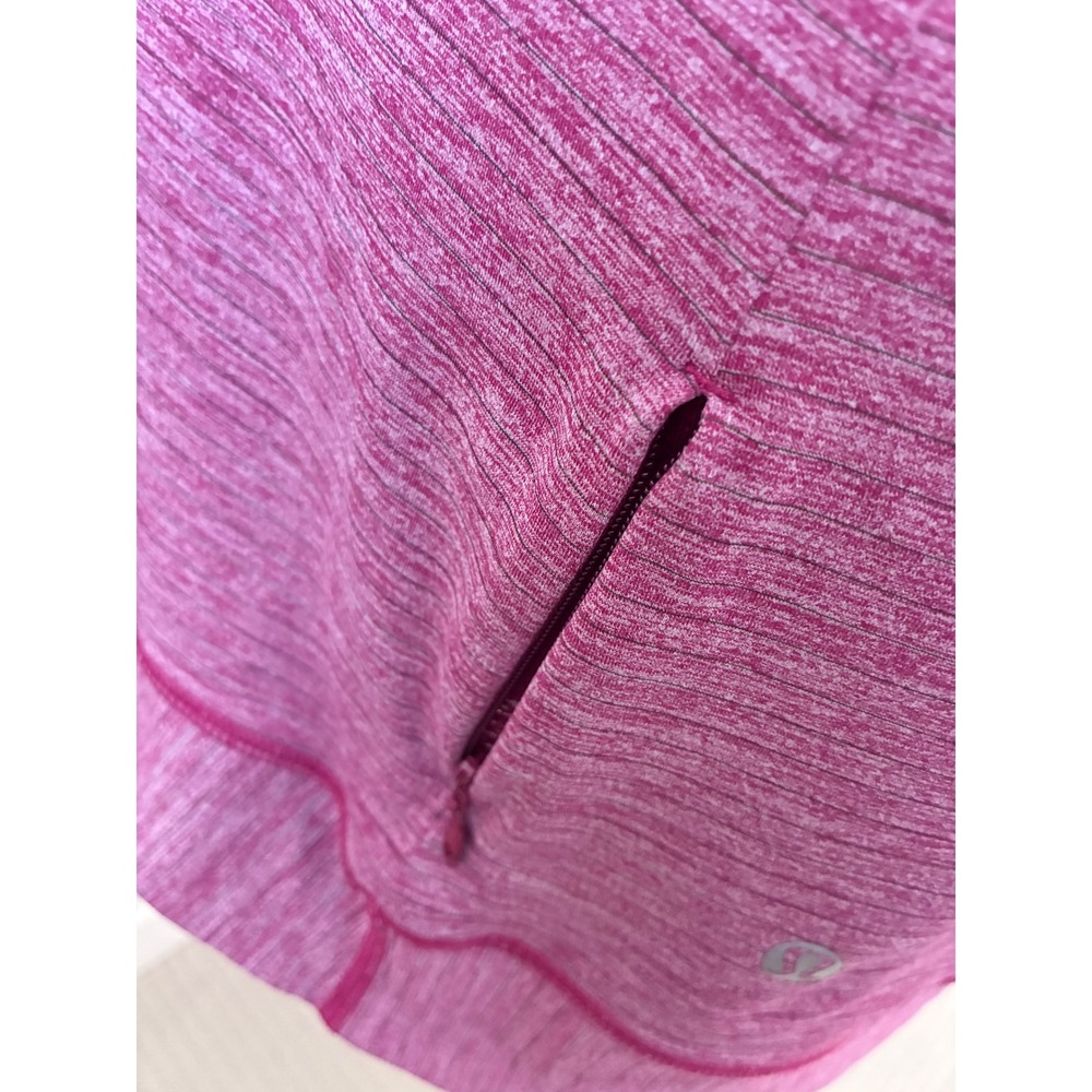 Lululemon Women's Pink Heathered Half Zip Long‎ Sleeve Pullover Top - Picture 7 of 9